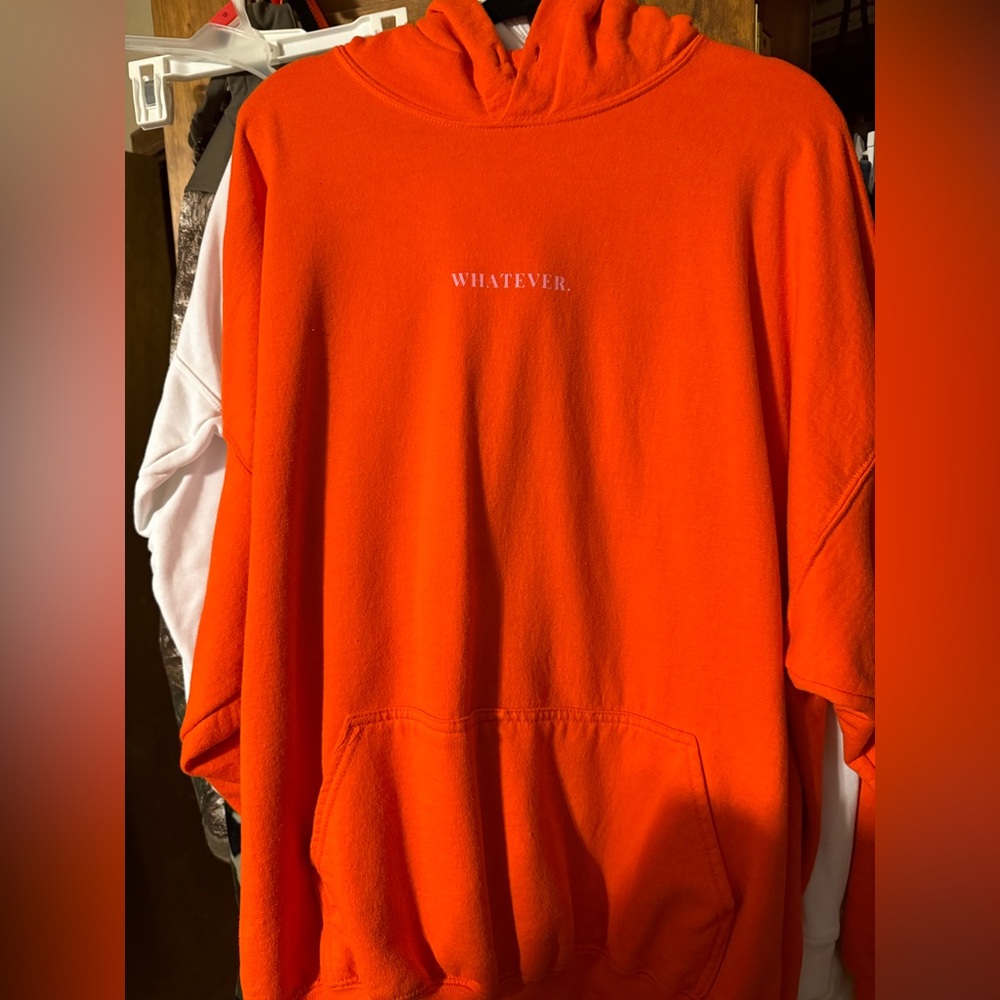 Vibrant Orange Sweatshirt with Soft Cotton Feel